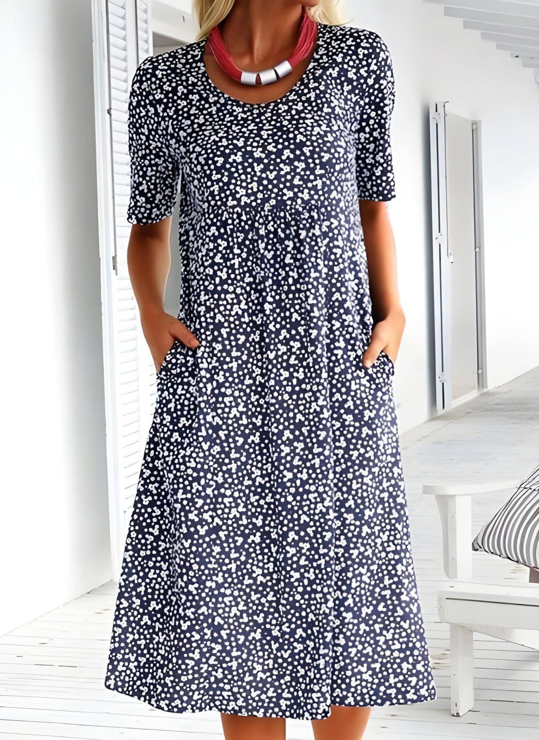 Carlotta™ | Elegant Casual Round Neck Dress