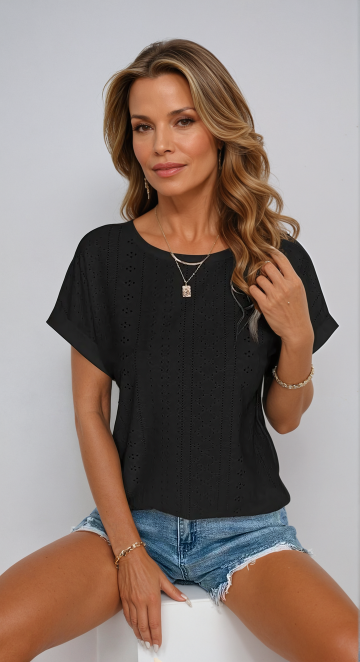 Yelena™ | Casual Elegant Eyelet Top