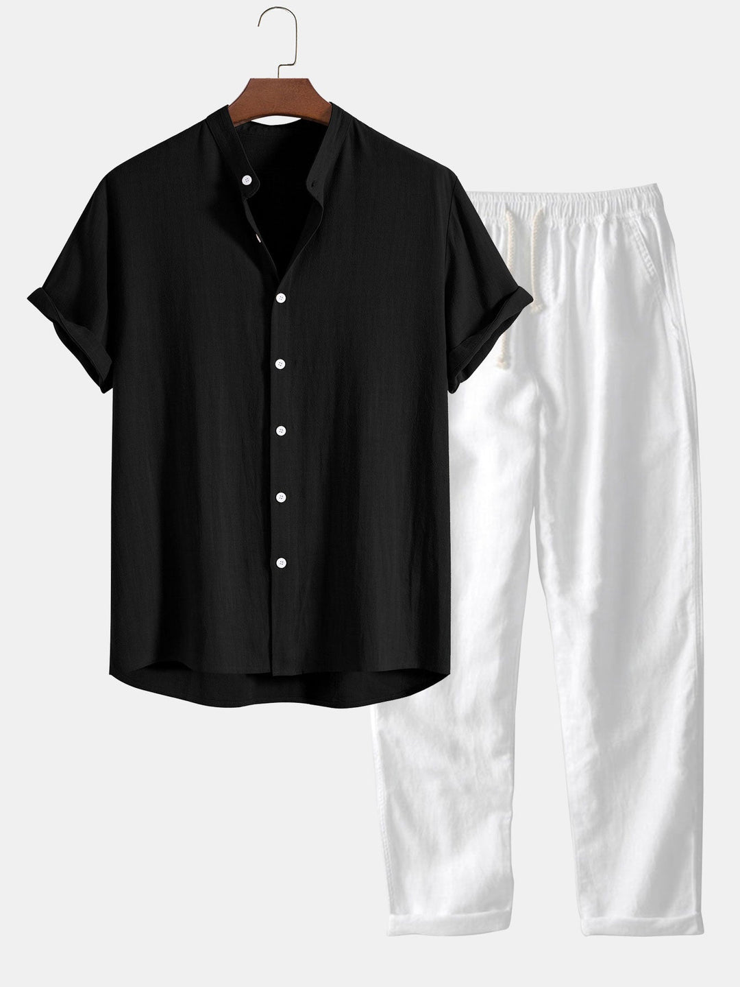 FELIX™ | CASUAL MEN'S LINEN POLO AND TROUSER SET