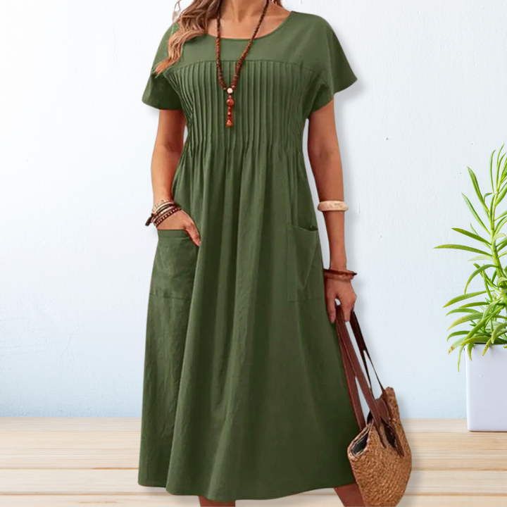 Runa™ | Elegant Relaxed Fit Day Dress