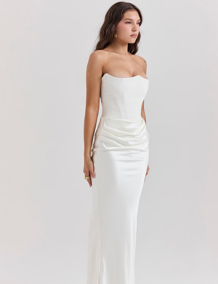 Harper | Elegant Figure Complementing Corset Maxi-Dress