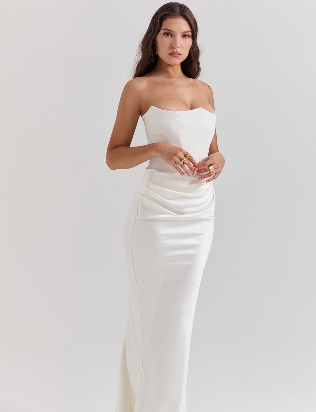 Harper | Elegant Figure Complementing Corset Maxi-Dress