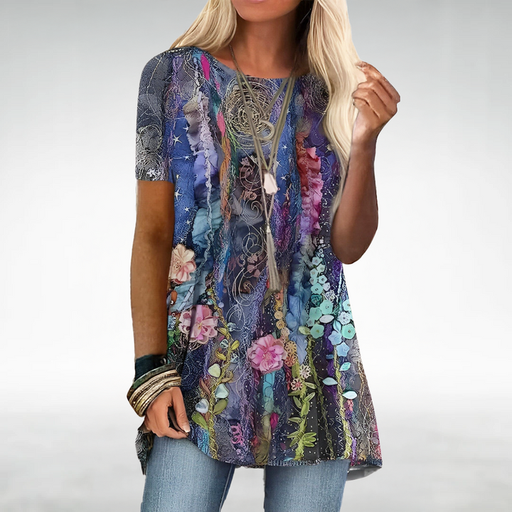 Ember™ | Elegant Floral Multicolour Women's Shirt