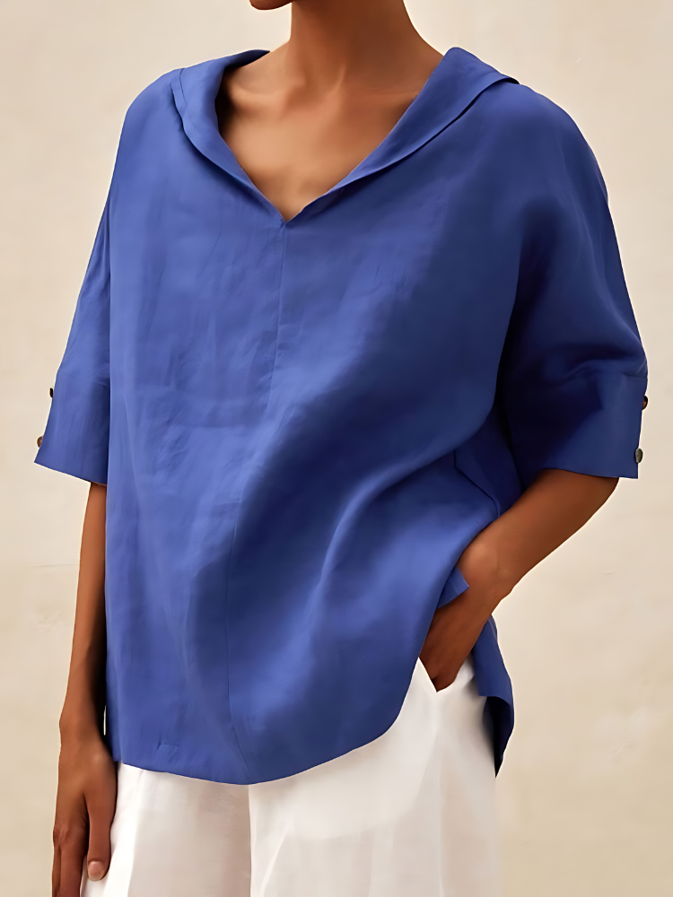 India | Simple Casual V-neck Shirt