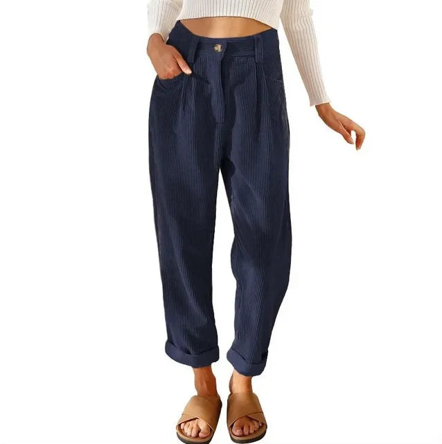 Keira™ | Retro High-Waisted Corduroy Pants