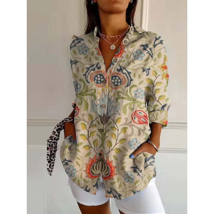 Nina™ | Casual Charming Blouse with Floral Print