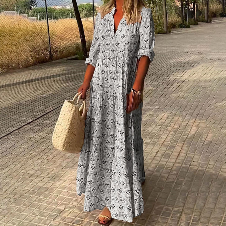 Aroha™️ | Elegant Boho Chic Pattern Maxi Dress