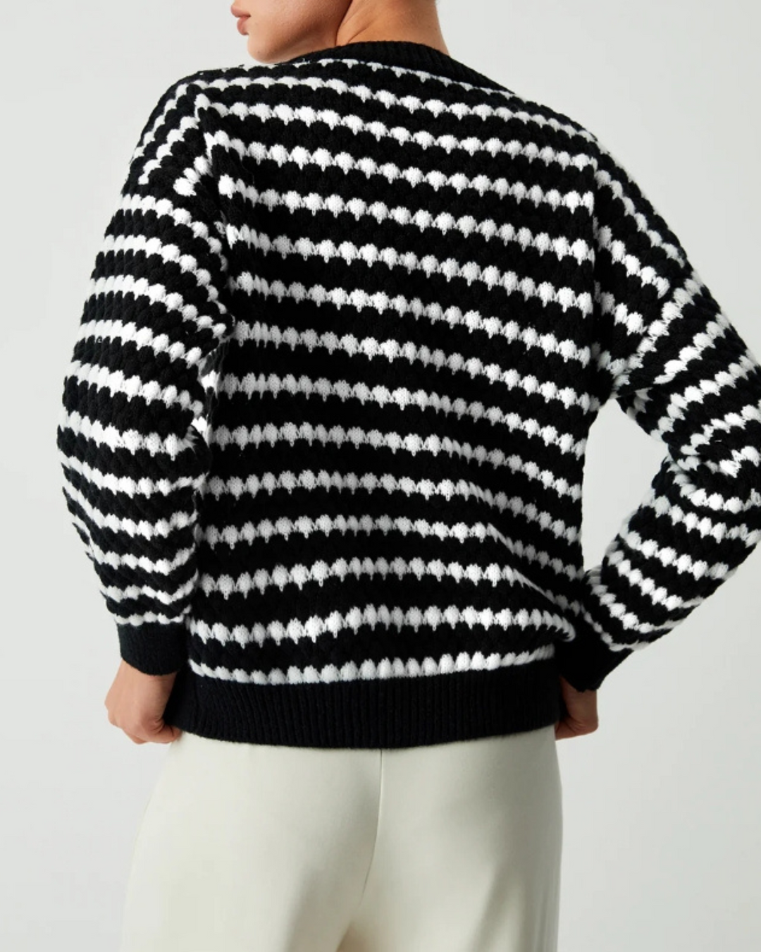 Lizzette | Black & White Cardigan