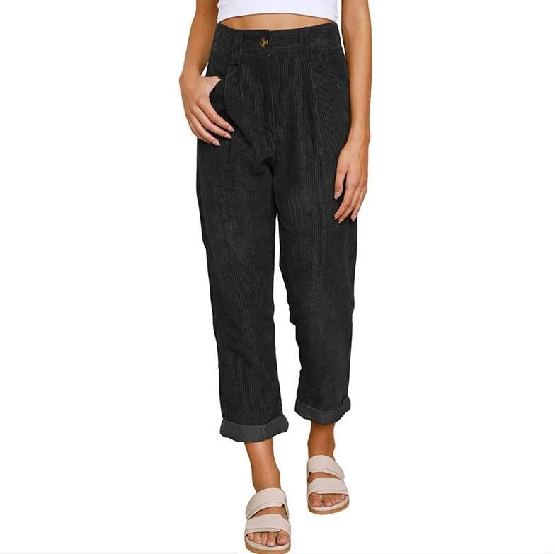 Keira™ | Retro High-Waisted Corduroy Pants