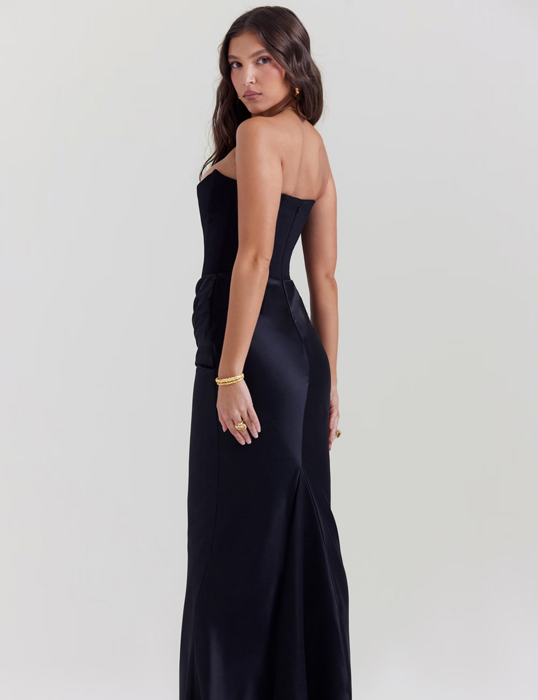 Harper | Elegant Figure Complementing Corset Maxi-Dress