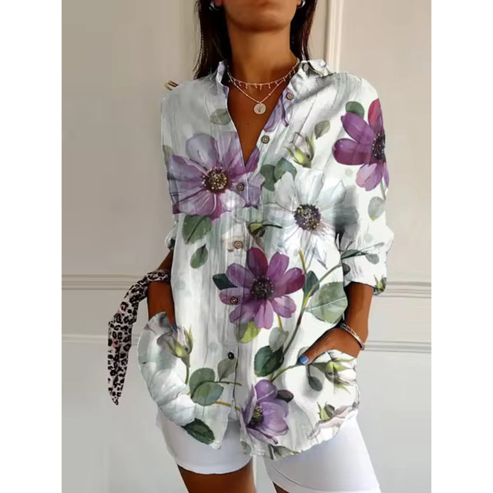 Nina™ | Casual Charming Blouse with Floral Print