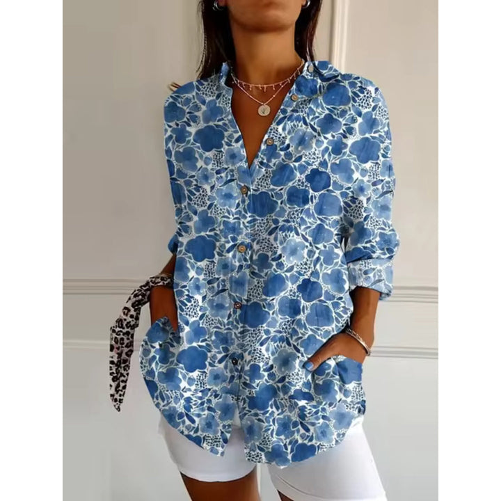 Nina™ | Casual Charming Blouse with Floral Print