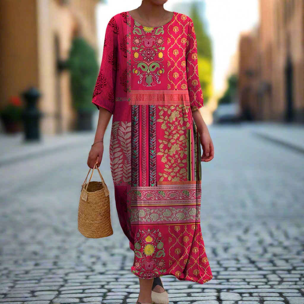 Emilia™ | Flowy Elegant Ethnic Dress