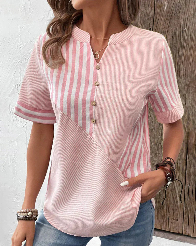 Ema | Elegant V-Neck Blouse