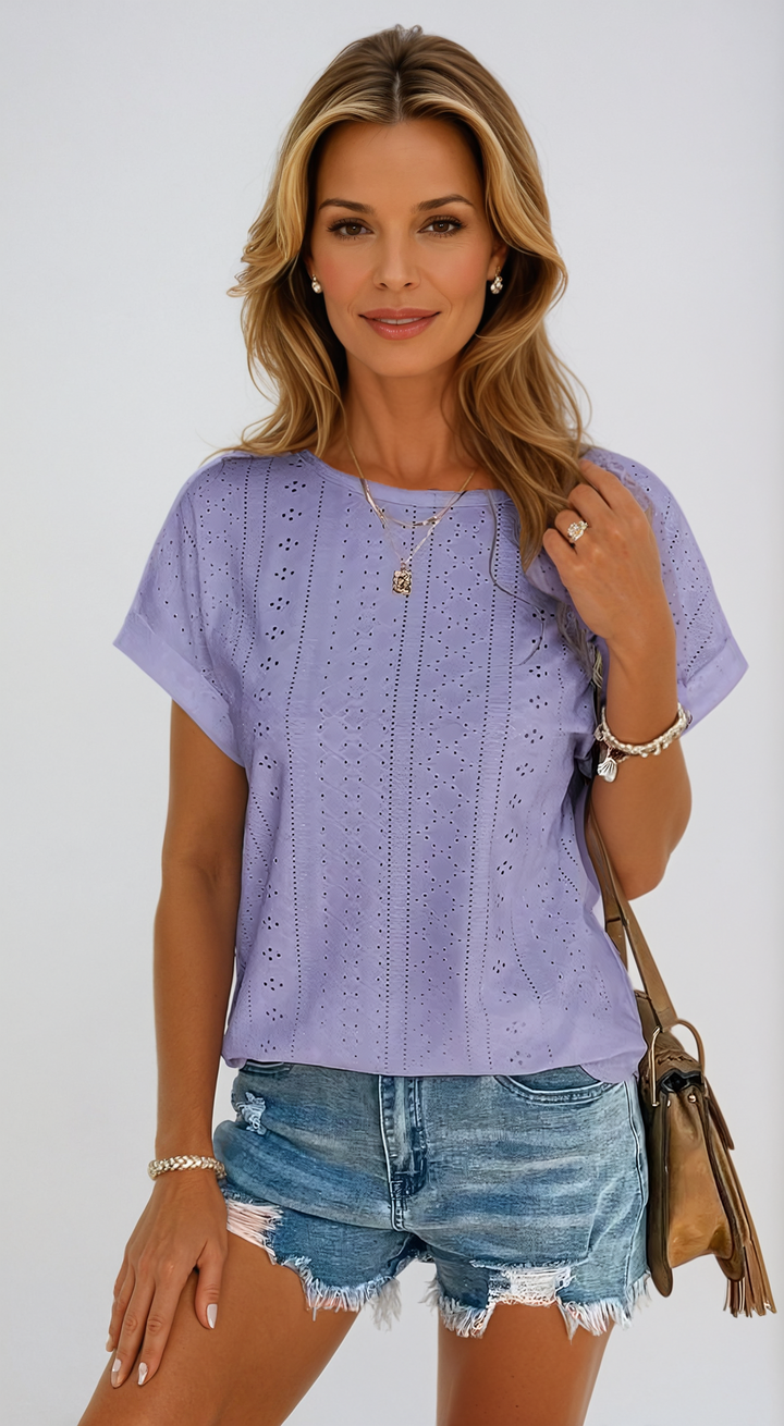 Yelena™ | Casual Elegant Eyelet Top