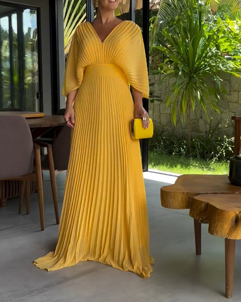 Ellery™ | Chic V-neck Maxi Party Dress