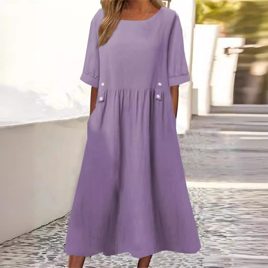 Jessa™ | Stylish Solid Colour Summer Dress