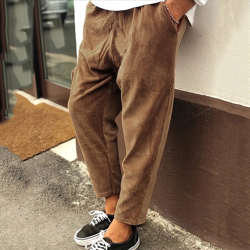 Trevor | Loose One-Colour Corduroy Pants