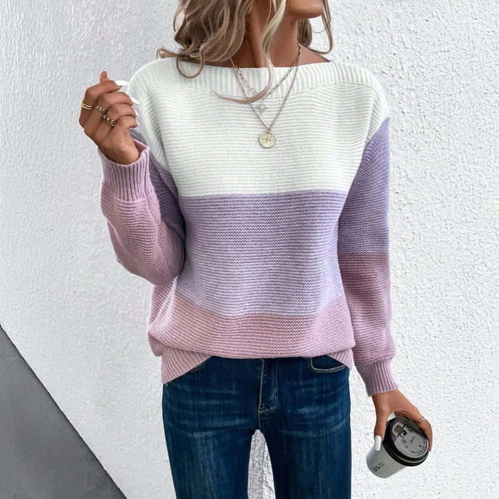 Kina | Soft Ombre Knit Sweater with Relaxed Fit & Cosy Feel