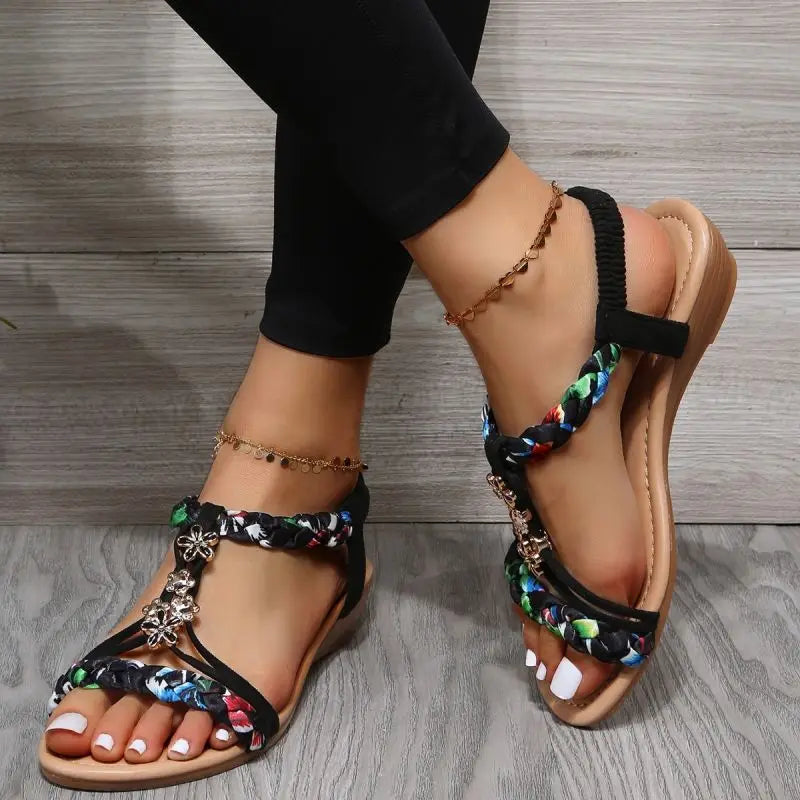 Lioran™ | Chic Braided Flat Sandals