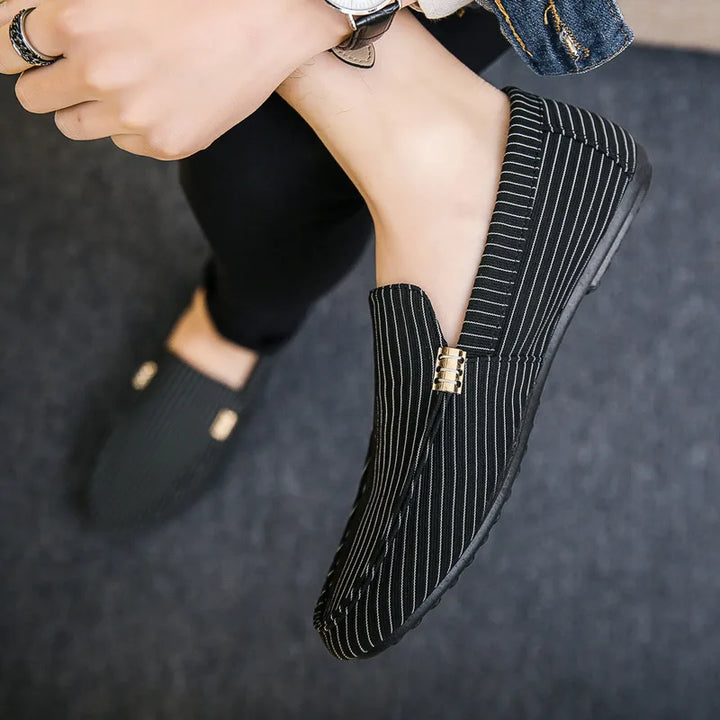 Samuel | Casual Chic Stripe Canvas Loafers