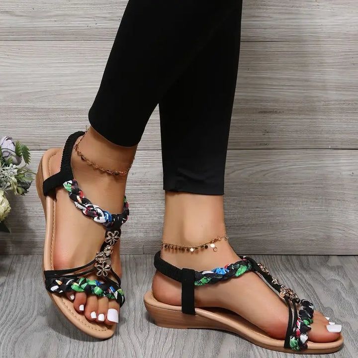 Lioran™ | Chic Braided Flat Sandals