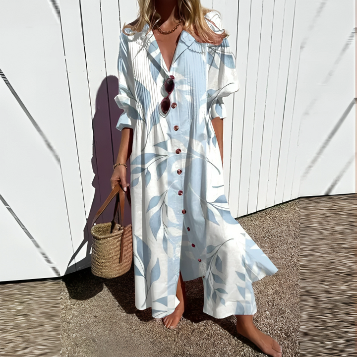 Lydia™ | Elegant Loose Floral  Maxi Dress