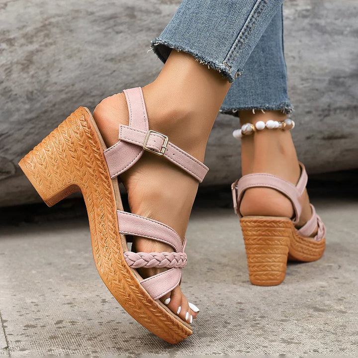 Sadie™ | Trendy Supportive Mid-Heel Platform Sandals