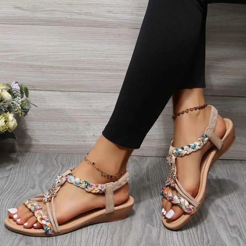 Lioran™ | Chic Braided Flat Sandals