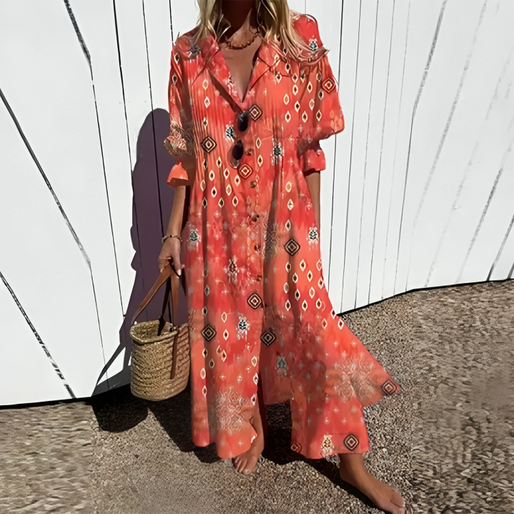 Lydia™ | Elegant Loose Floral  Maxi Dress