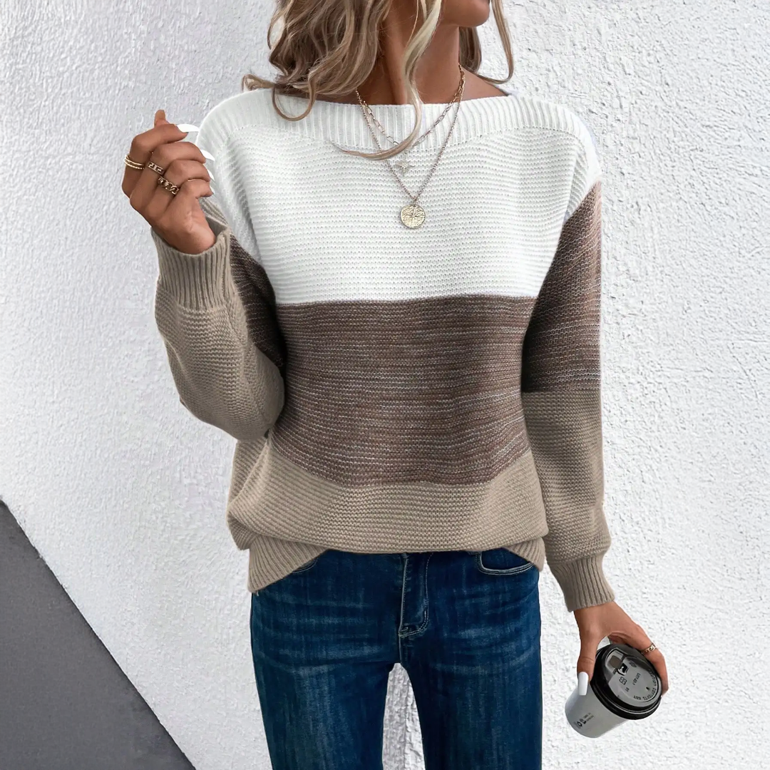 Kina | Soft Ombre Knit Sweater with Relaxed Fit & Cosy Feel