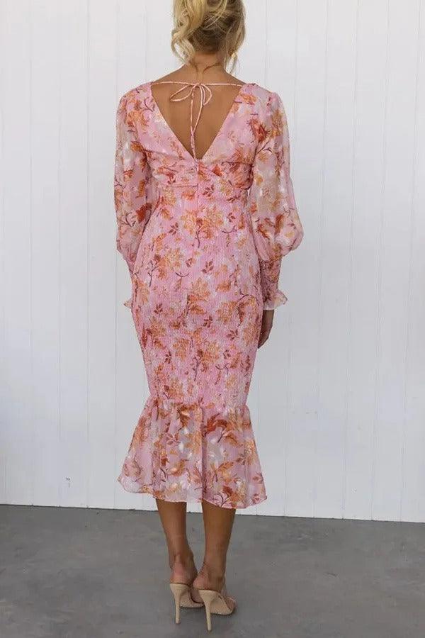 Leandra™ | Elegant Maxi Dress With Floral Pattern