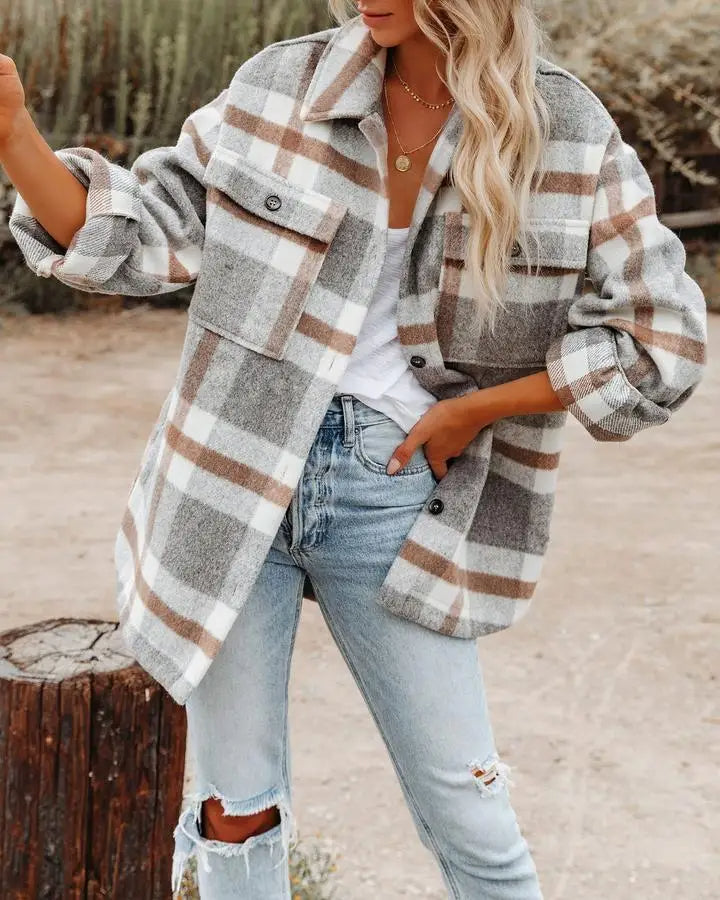 Leah | Trendy Plaid Shirt