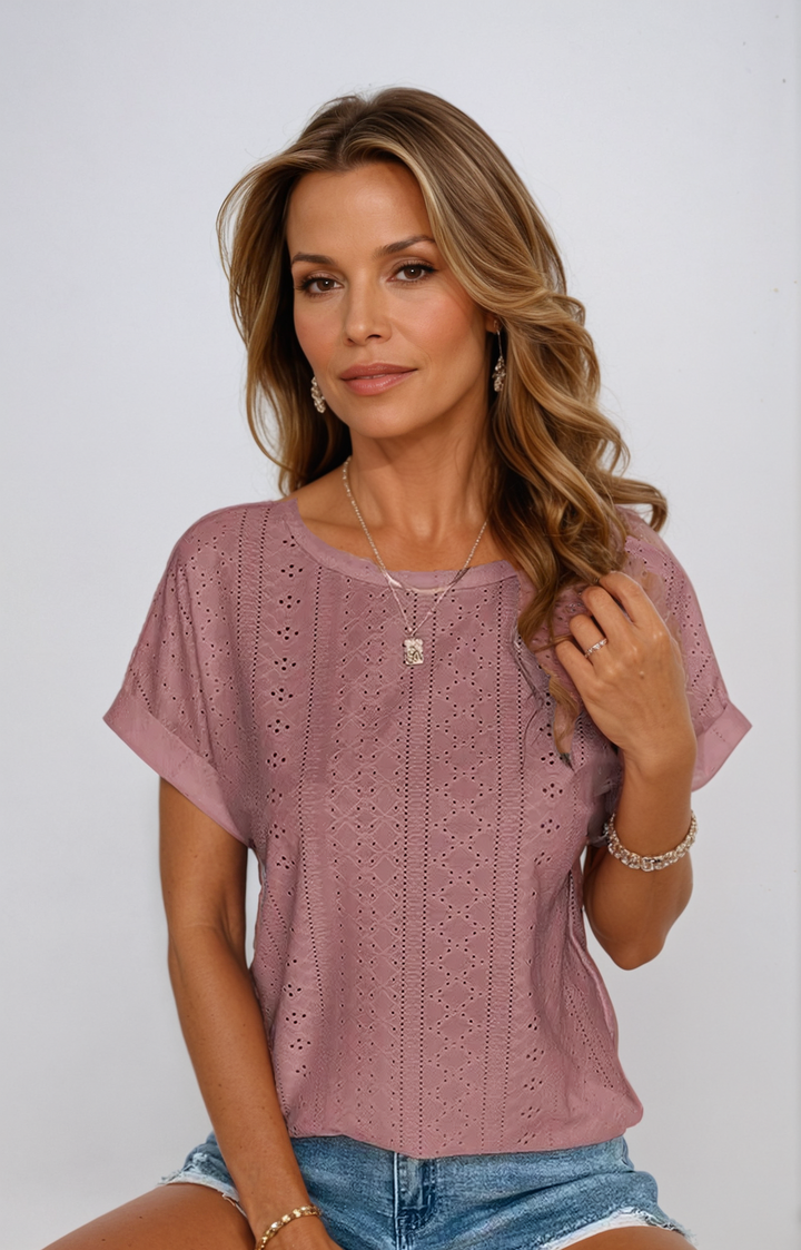 Yelena™ | Casual Elegant Eyelet Top