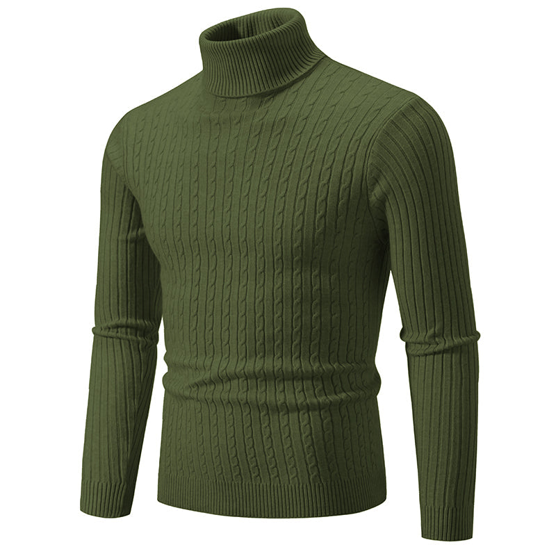 Cooper | Ribbed One-Colour Turtleneck Sweater