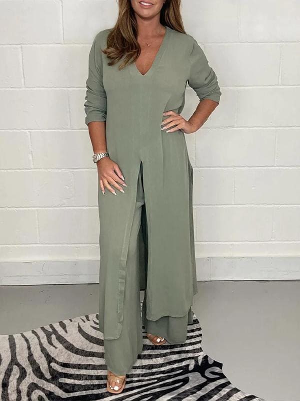 Carla™️ | Classic Casual Solid Colour Two-Piece Suit