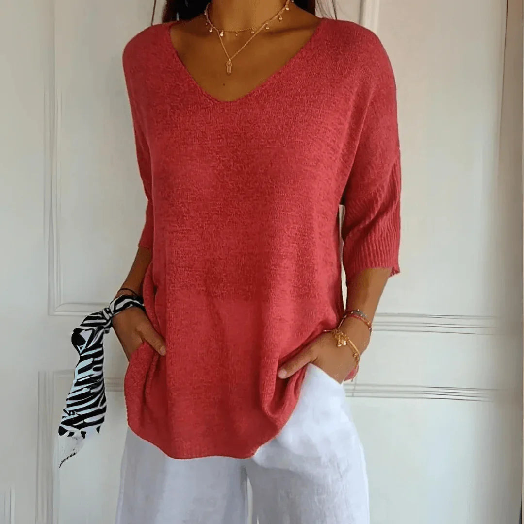 Flavia | Elegant Casual Knitted Shirt