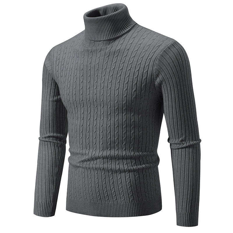 Cooper | Ribbed One-Colour Turtleneck Sweater