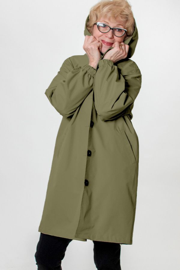 Liriana | Water Resistant Oversized Hooded Windbreaker Rain Jacket