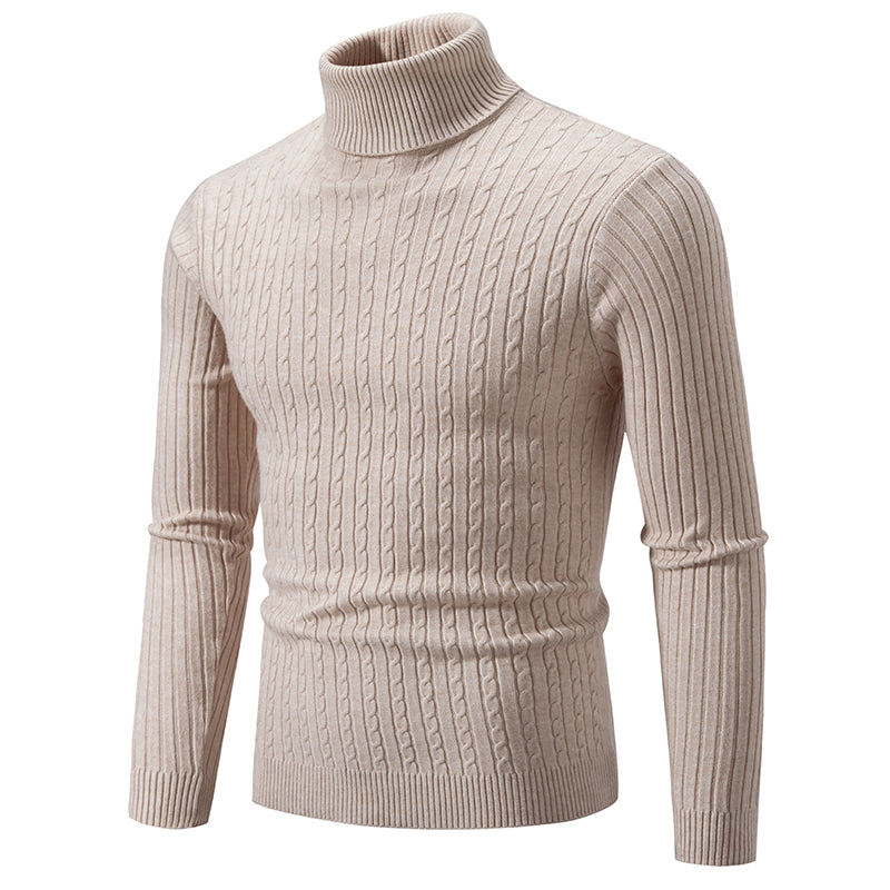 Cooper | Ribbed One-Colour Turtleneck Sweater