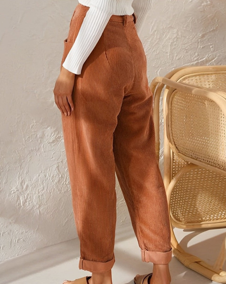 Keira™ | Retro High-Waisted Corduroy Pants